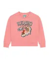 Kenzo Contrasting Logo Print Sweatshirt In Pink