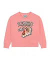 Kenzo Contrasting Logo Print Sweatshirt In Pink