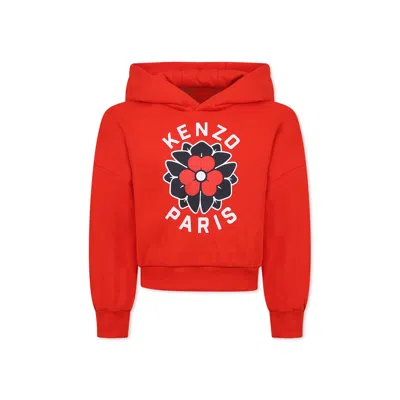 Kenzo Kids' Long-sleeved Sweater In Red