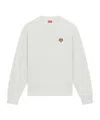Kenzo 'lucky Tiger Crest' Embroidered Classic Sweatshirt In White
