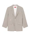 Kenzo Long-sleeved Wool Suit Jacket In Nude