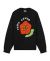 Kenzo Graphic Print Wool Blend Crew Neck Sweatshirt In Black
