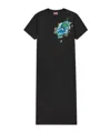 Kenzo Peonies Maxi Dress In Black