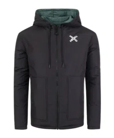 Kenzo Long-sleeved Hooded Casual Jacket In Black