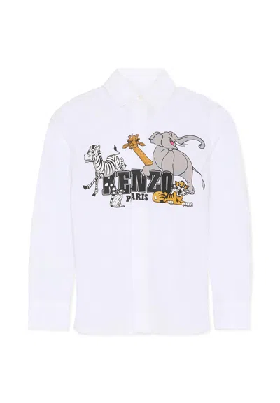 Kenzo Long-sleeved Shirt In Black