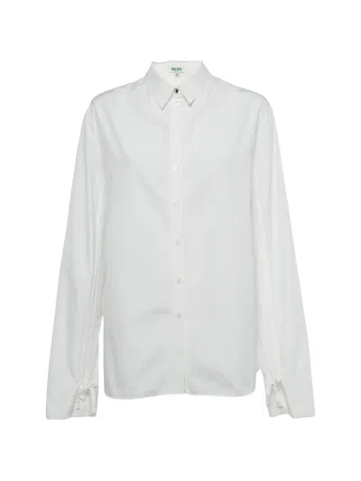 Pre-owned Kenzo Long-sleeves Shirt In White