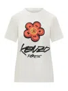 Kenzo Graphic Print Crewneck Short Sleeve T-shirt In White