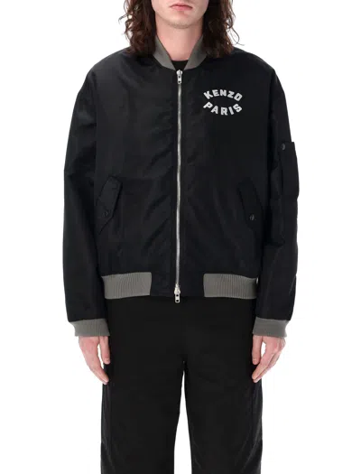 Kenzo "lucky Tiger" Bomber Jacket In Black