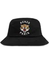 Kenzo Embroidered-logo Bucket Hat In Black