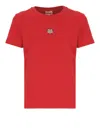 Kenzo Lucky Tiger Patch T-shirt In Red
