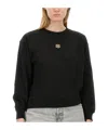 Kenzo Lucky Tiger Cotton Sweatshirt In Black