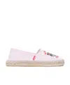 Kenzo Lucky Tiger Embroidered Espadrilles In Pink