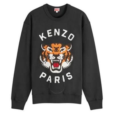 Kenzo Lucky Tiger Embroidered Sweatshirt In Black