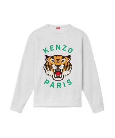 KENZO KENZO LUCKY TIGER EMBROIDERED CREWNECK SWEATSHIRT