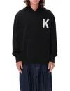 Kenzo Elephant Logo-embroidered Hoodie In Black