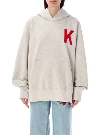 Kenzo Lucky Tiger Over Hoodie In Pale Gray