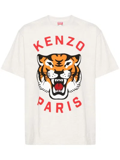 Kenzo Lucky Tiger Oversized T-shirt In Grey