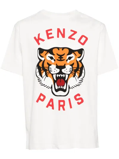 Kenzo Lucky Tiger Oversized T-shirt In White