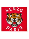 Kenzo Lucky Tiger Scarf In Red