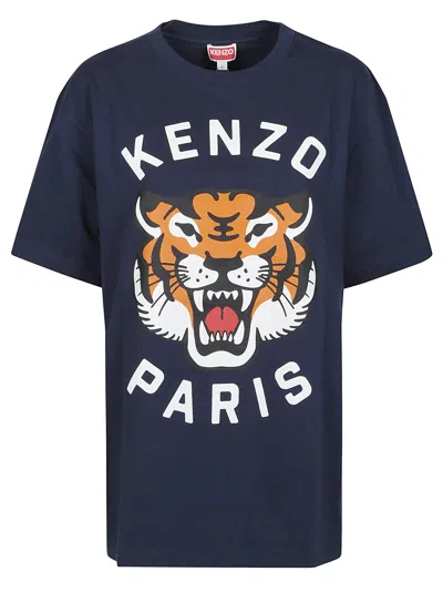 Kenzo Lucky Tiger T-shirt In Blue