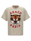 Kenzo Lucky Tiger T-shirt Gray In Gray