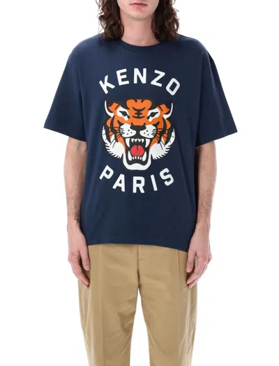 Kenzo Lucky Tiger Tee In Midnight Blue