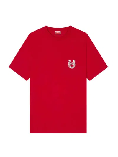 Kenzo Lunar New Year Graphic-print T-shirt In Red