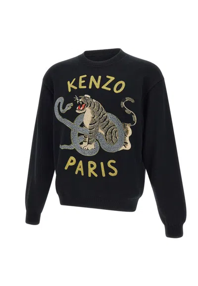 Kenzo Lunar New Year Embroidered Jumper In Black