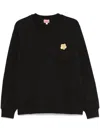 Kenzo Embroidered Sweatshirt In Black
