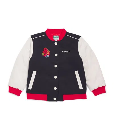 Kenzo Kids' Lunar New Yr Varsity Jacket In Navy