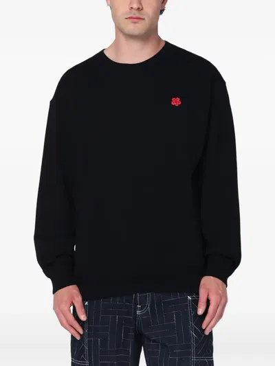 Kenzo Boke Flower Crew-neck Sweater In Black