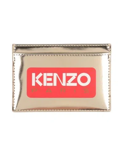 Kenzo Man Cardholder Platinum Size - Cow Leather In Gray