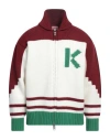 Kenzo Floral-intarsia Wool Cardigan In White