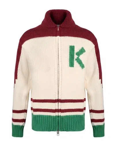Kenzo Man Cardigan White Size S Wool