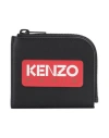 Kenzo Man Coin Purse Black Size - Bovine Leather In Black