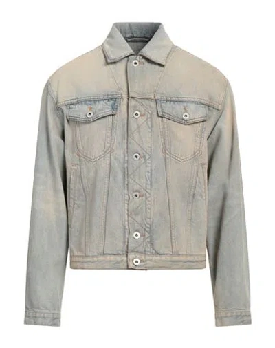 Kenzo Drawn Varsity Embroidered Denim Jacket In Blue