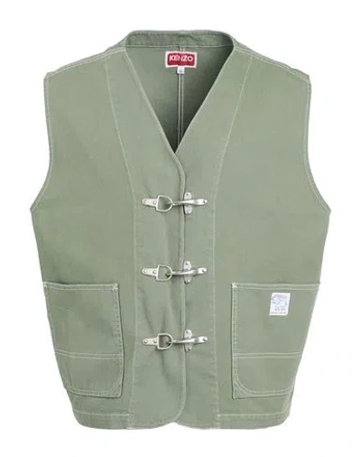 Kenzo Man Denim Outerwear Sage Green Size M Cotton