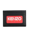 Kenzo Black Coin Purse With Logo Print In Black