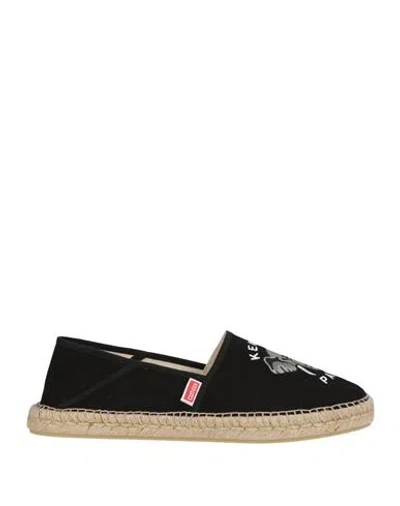 Kenzo Man Espadrilles Black Size 9.5 Textile Fibers