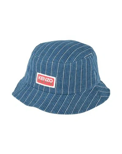 Kenzo Man Hat Blue Size Onesize Cotton