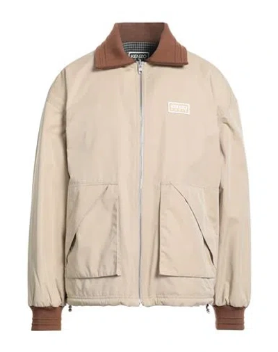 KENZO KENZO MAN JACKET BEIGE SIZE L COTTON, POLYAMIDE