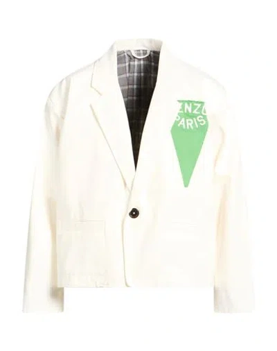 Kenzo Man Jacket White Size M Cotton