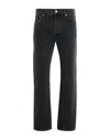 Kenzo Drawn Varsity Straight-leg Jeans In Black