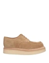 Kenzo Man Lace-up Shoes Beige Size 10 Soft Leather In Beige