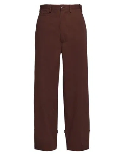 Kenzo Man Pants Brown Size M Cotton