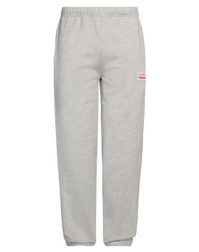 Kenzo Man Pants Grey Size L Cotton, Elastane