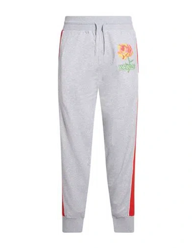 Kenzo Man Pants Grey Size S Cotton, Elastane In Gray