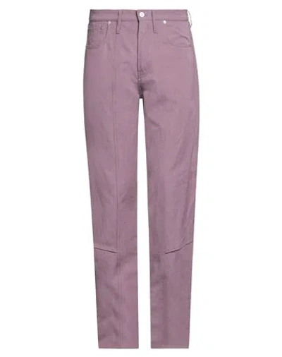 Kenzo Man Pants Mauve Size 30 Cotton, Linen In Purple