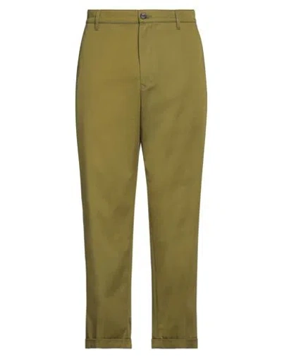Kenzo Man Pants Military Green Size 36 Cotton