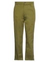 Kenzo Man Pants Military Green Size 38 Cotton